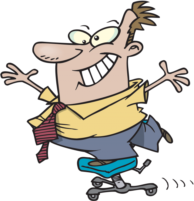 Fun At Work Day Images - Standing On A Chair Clipart (640x663), Png Download