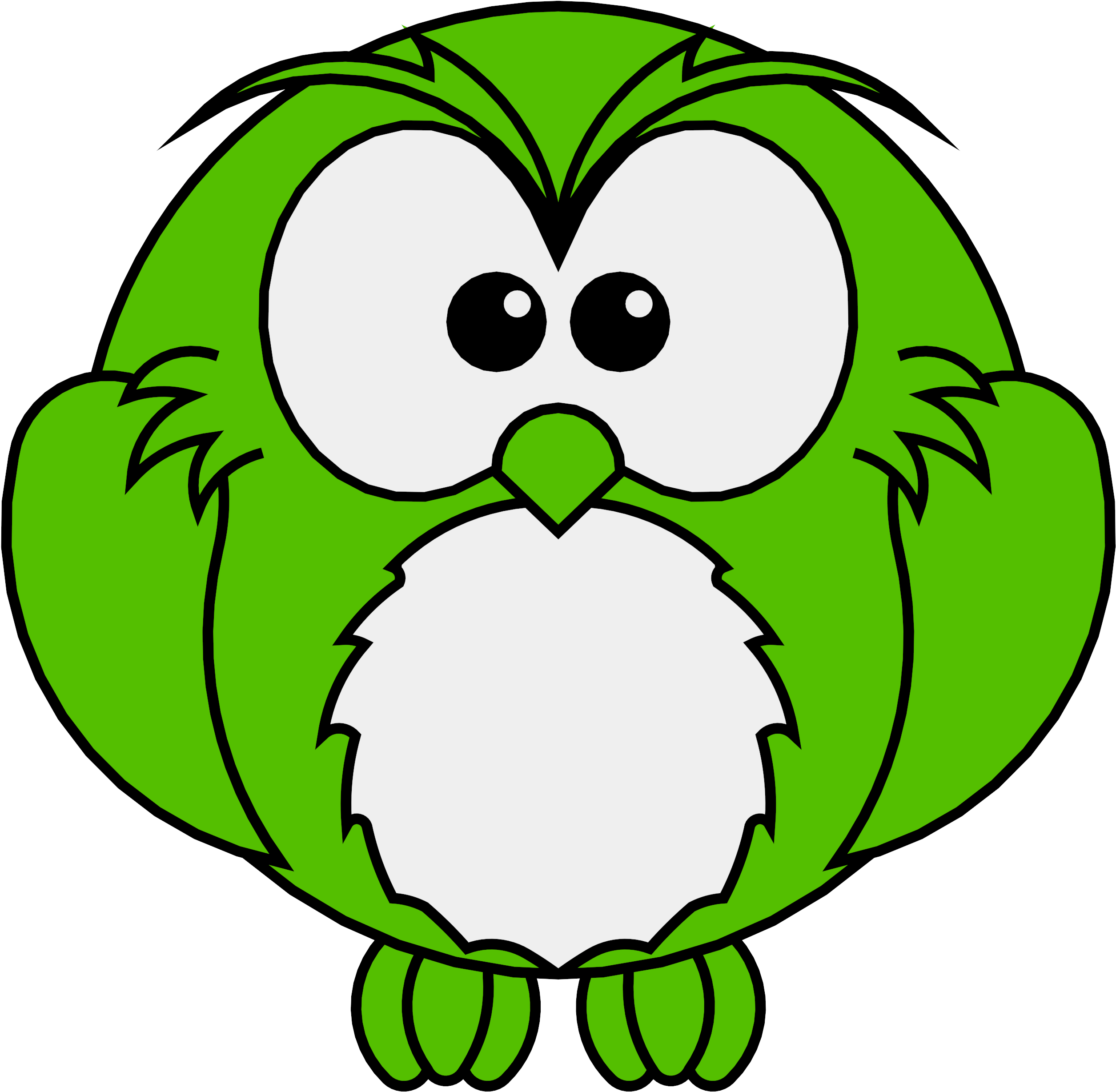 Green Owl Clipart Png - Owl Colouring To Print Transparent Png (990x990), Png Download