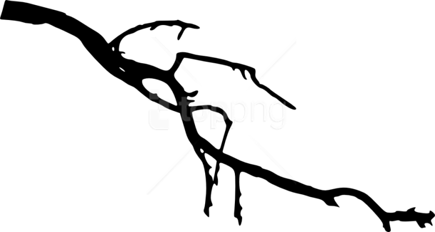 Tree Branch Silhouette Tree Branch Silhouette Png Free - Tree Branch Silhouette Clipart (850x453), Png Download