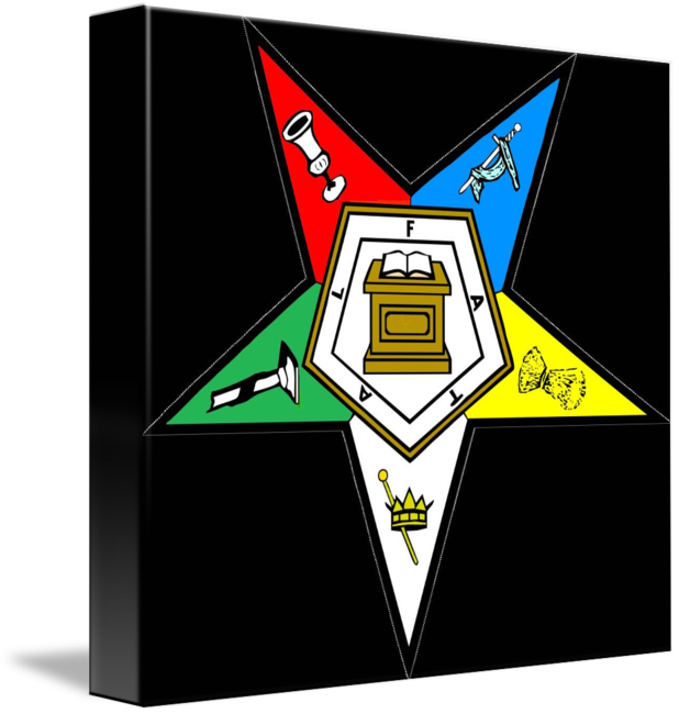 Library Of Oes Star Vector Black And White Stock Black - Order Of The Eastern Star Clipart (618x650), Png Download