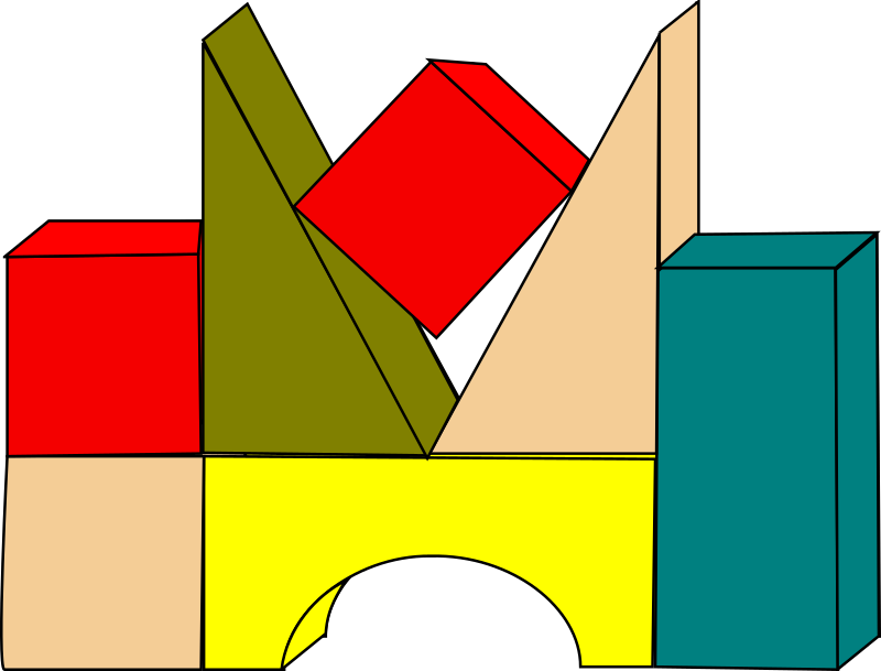 Clipart - Blocks Clipart - Png Download (800x609), Png Download