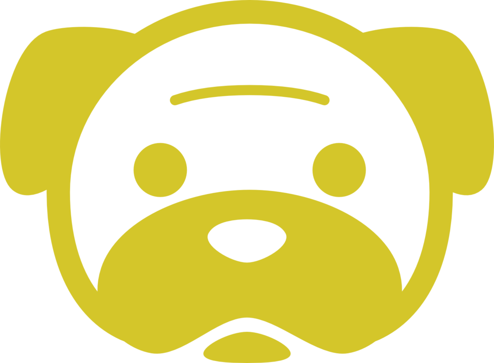 Gold Pug - Portable Network Graphics Clipart (1000x735), Png Download