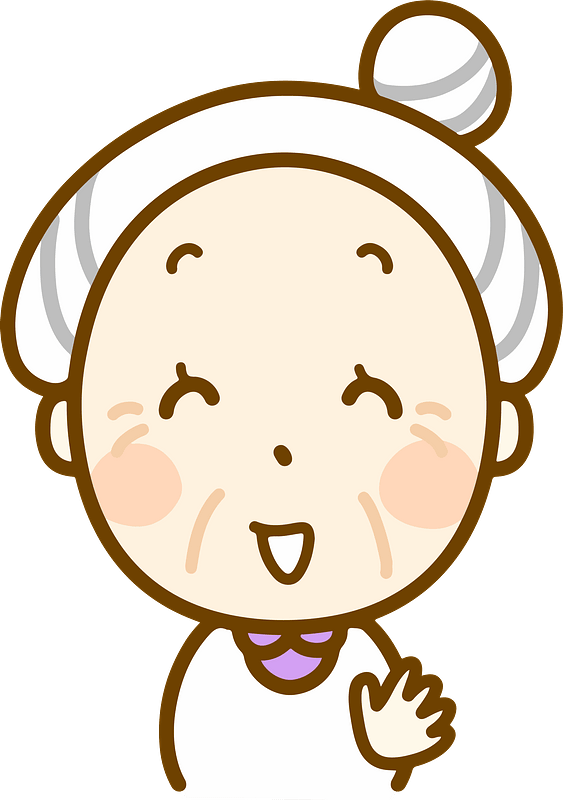 Laughing Old Woman Clipart - Old Woman Face Cartoon - Png Download (563x800), Png Download