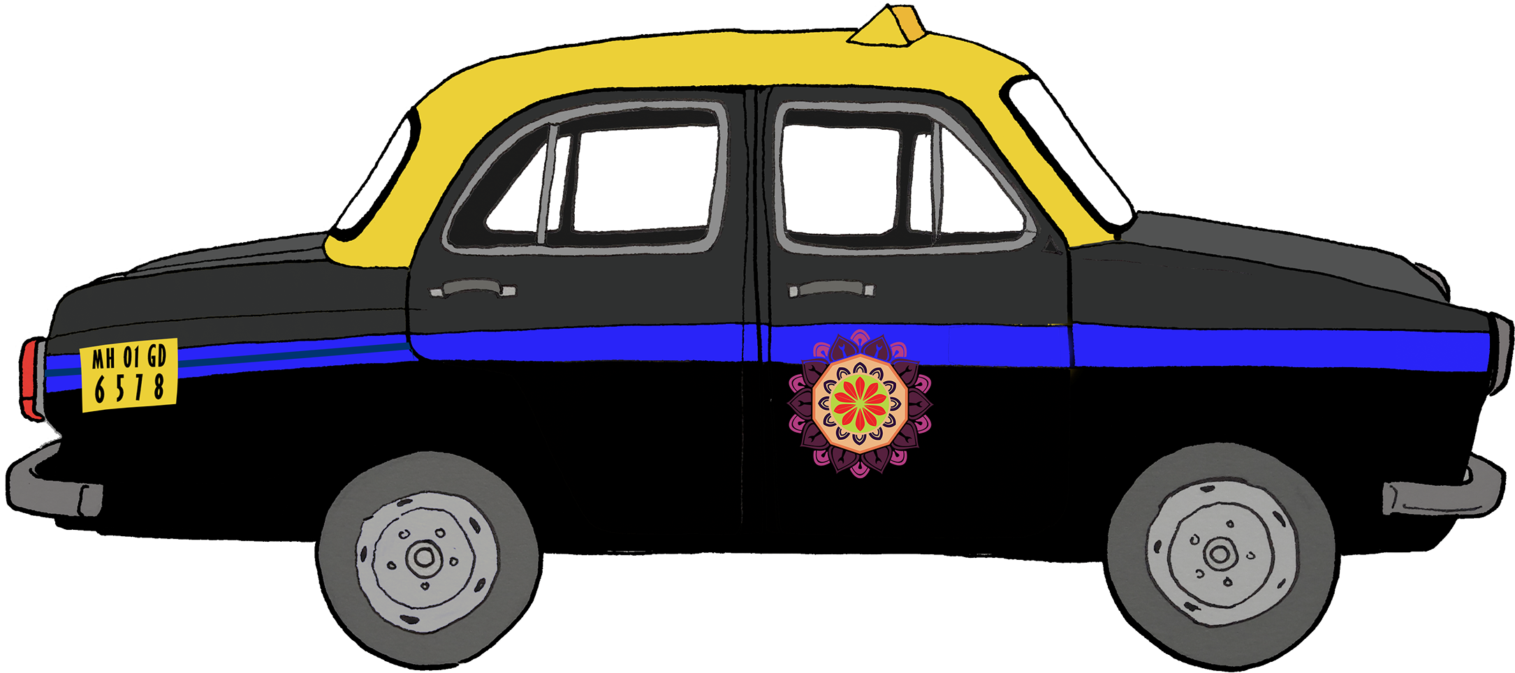 Kaali Peeli Taxi Png Clipart (2800x1980), Png Download