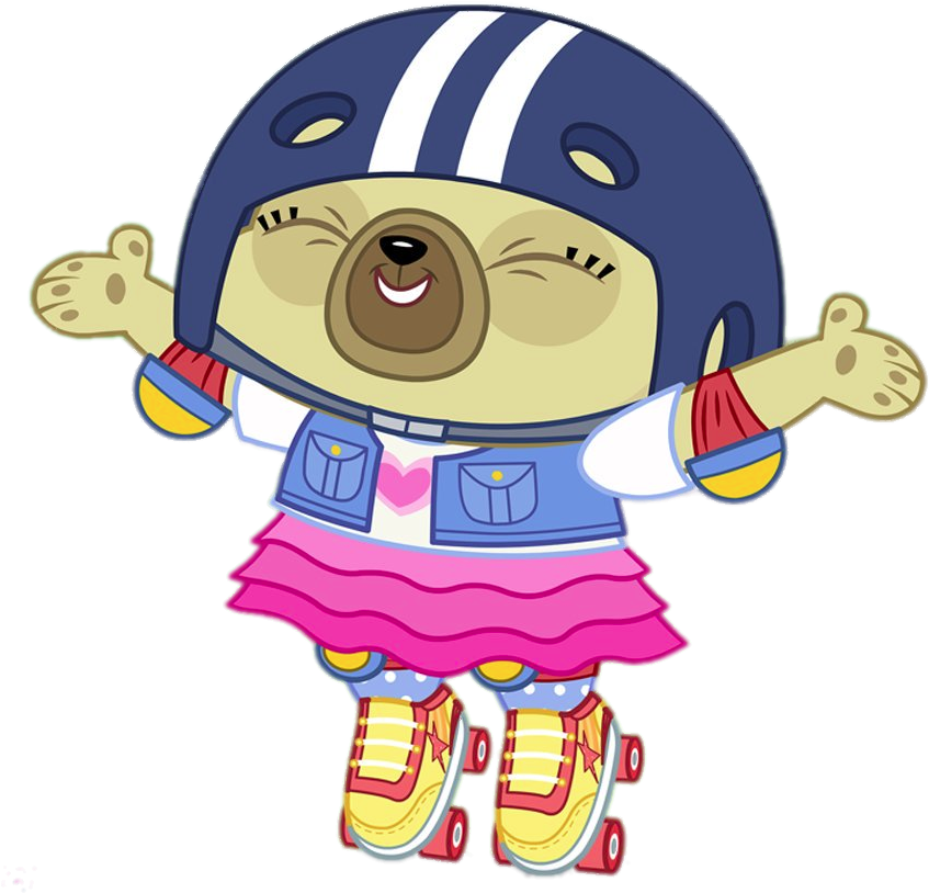 Chip On Rollerskates - Cartoon Clipart (901x839), Png Download