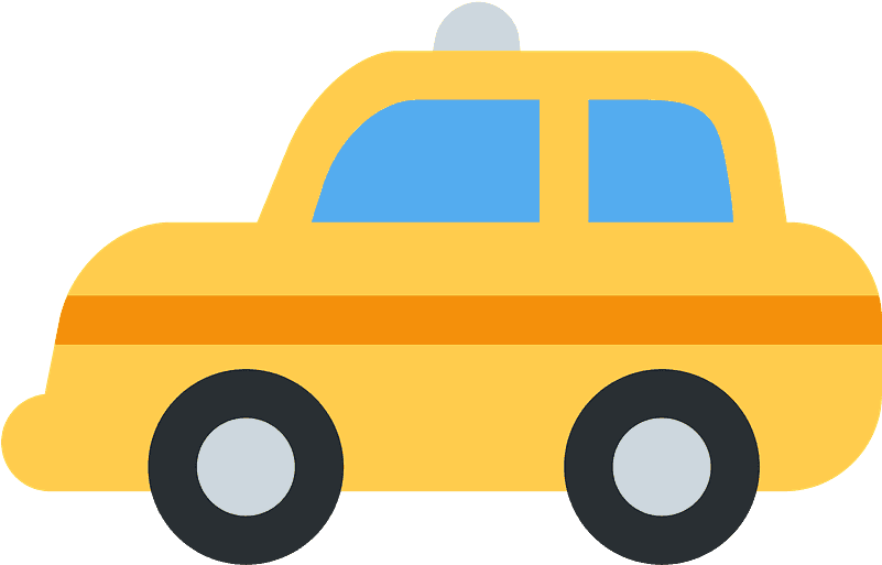 Taxi Emoji Clipart - Taxi Emoji - Png Download (800x800), Png Download