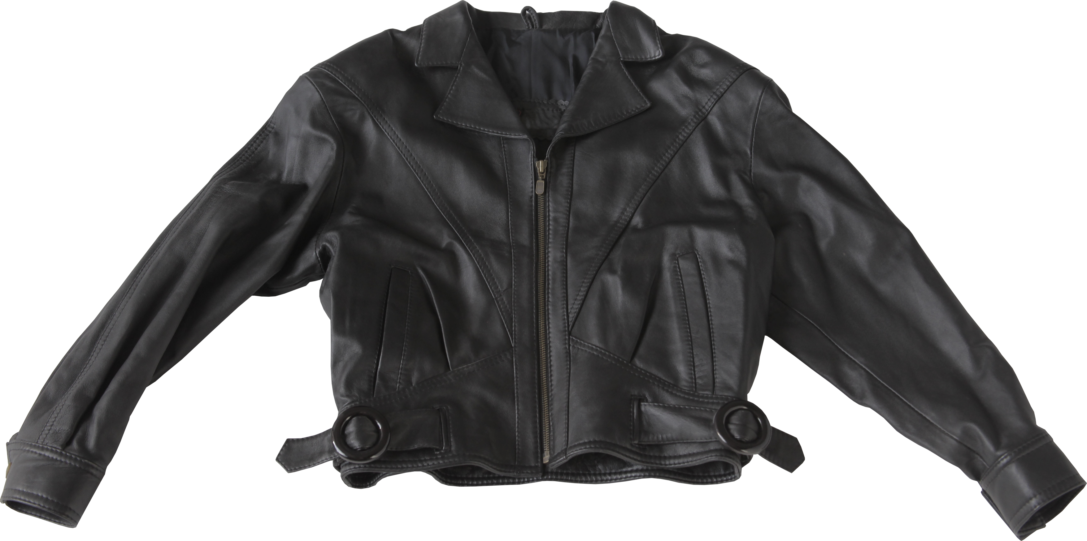 Jacket Png Images Free Download - Black Leather Jacket Png Clipart (3511x1749), Png Download