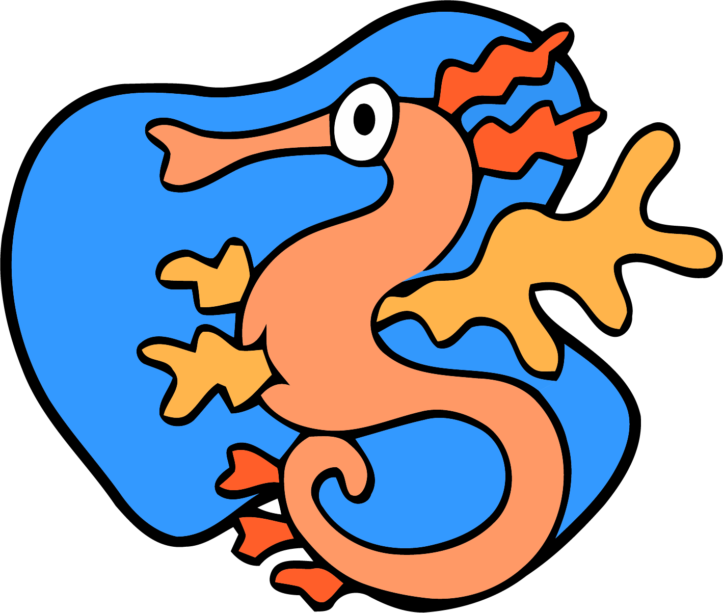 Sea Dragon Clipart - Png Download (1419x1203), Png Download