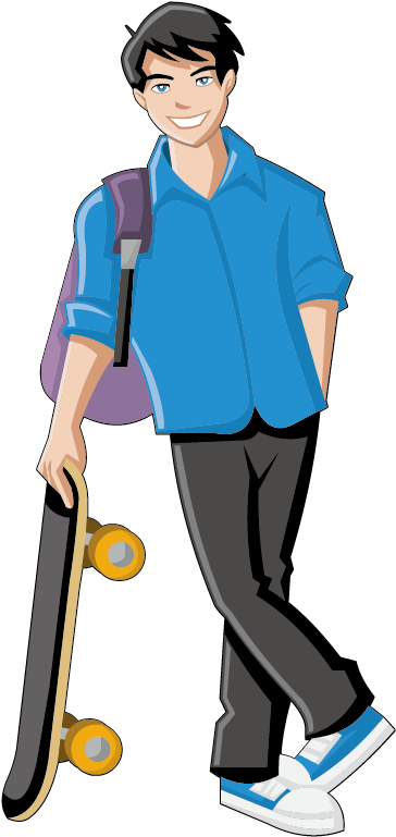 Male Clipart Janitor - Handsome Boy Cartoon Png Transparent Png (1000x1000), Png Download