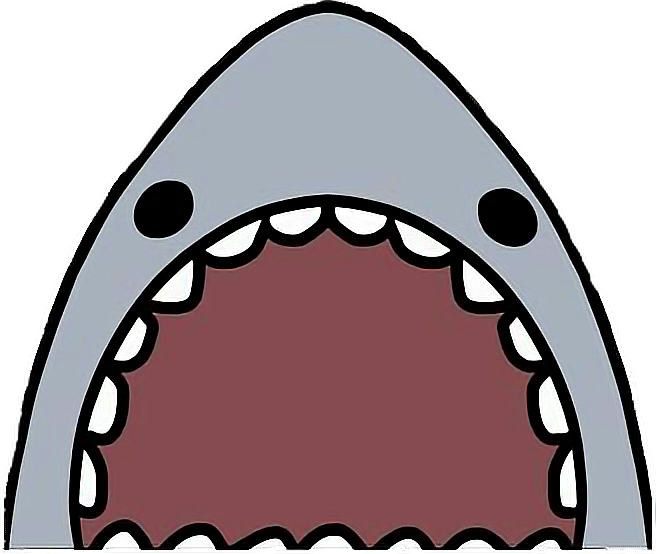 #shark #bite #mouth #freetoedit - Transparent Shark Sticker Clipart (656x554), Png Download