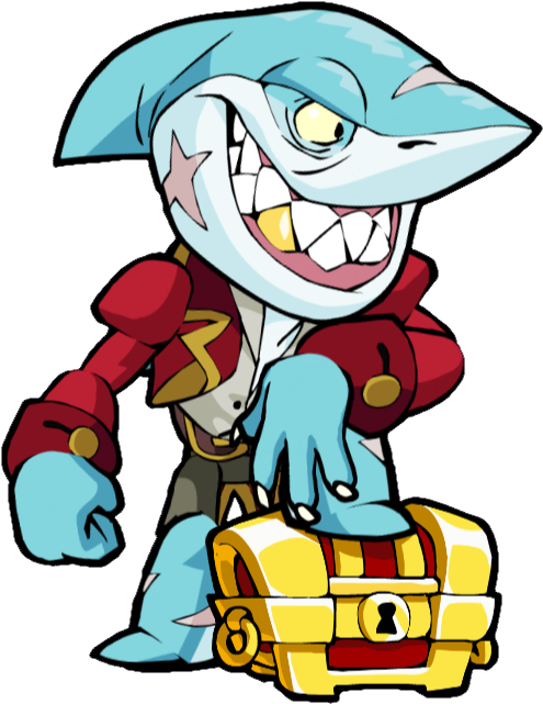 Shark Attack Thatch - Brawlhalla Shark Attack Thatch Clipart (515x660), Png Download