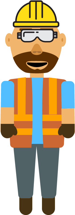 Hombre-trabajador - Illustration Clipart (358x961), Png Download