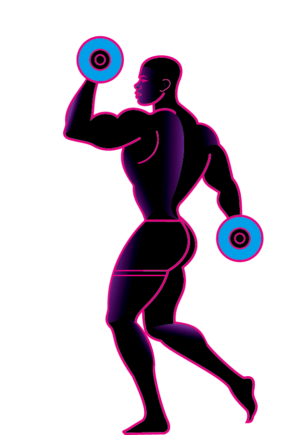 Weight Training Olympic Weightlifting Silhouette Physical - Male Weight Lifting Silhouette Clipart (603x874), Png Download