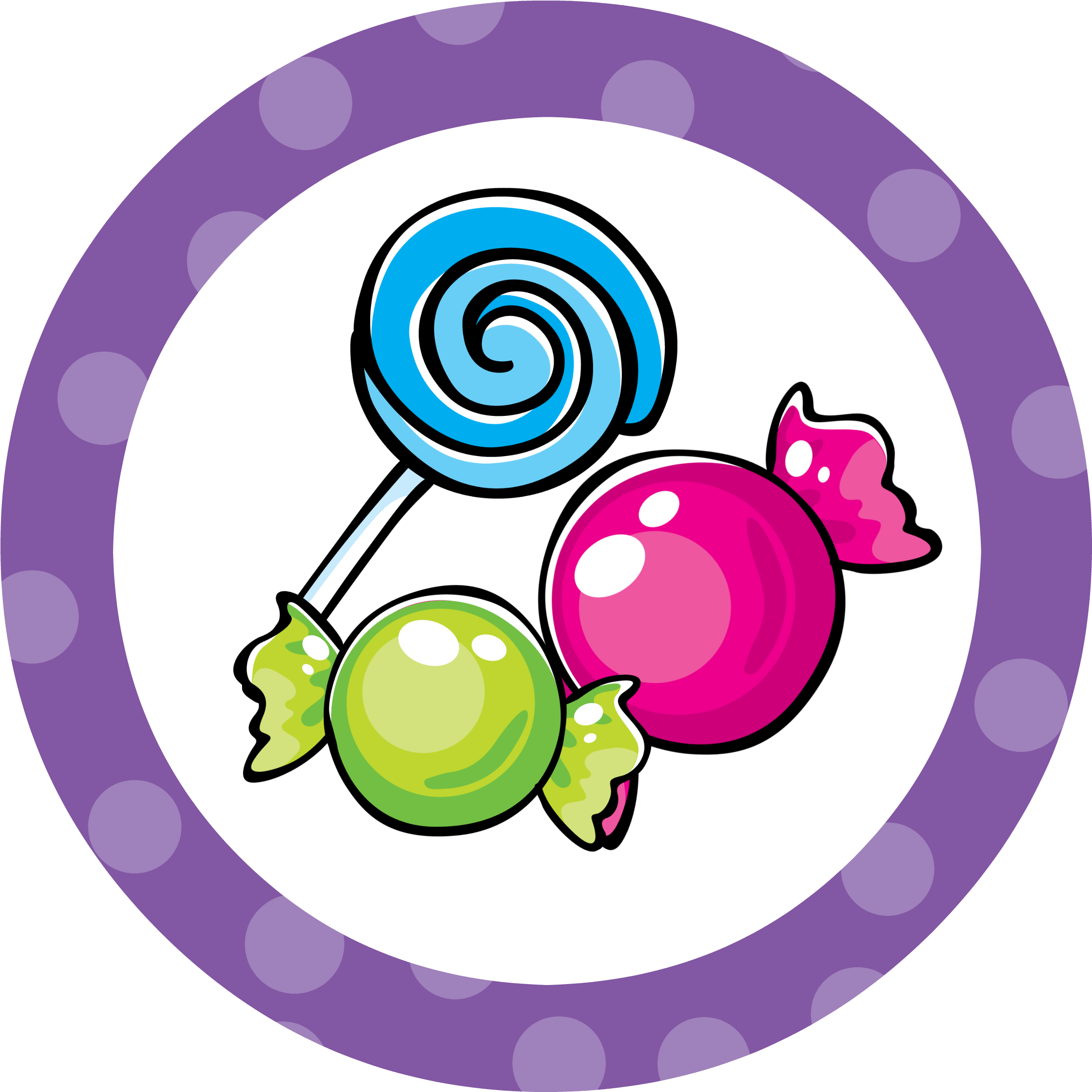Transparent Candyland Candy Clipart - Free Printable Candyland Cupcake Toppers - Png Download (2337x2337), Png Download
