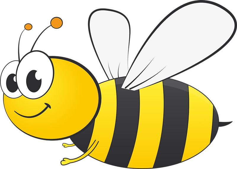 Bee Png Clipart Png - Clip Art Cartoon Bee Transparent Png (800x570), Png Download