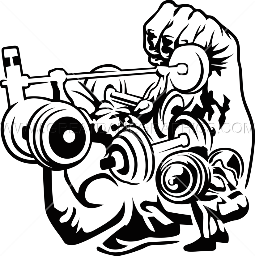 Transparent Weights Clipart - Weight Lifting Art - Png Download (825x828), Png Download