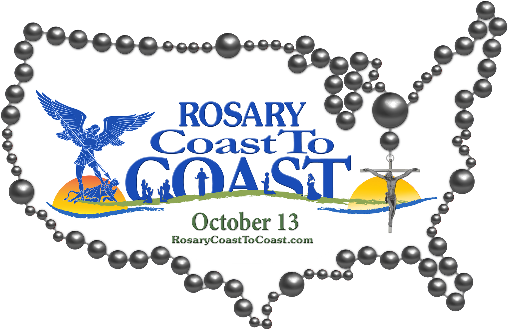 Rosary Coast To Coast Logo - Rosary Coast To Coast Clipart (1935x1330), Png Download
