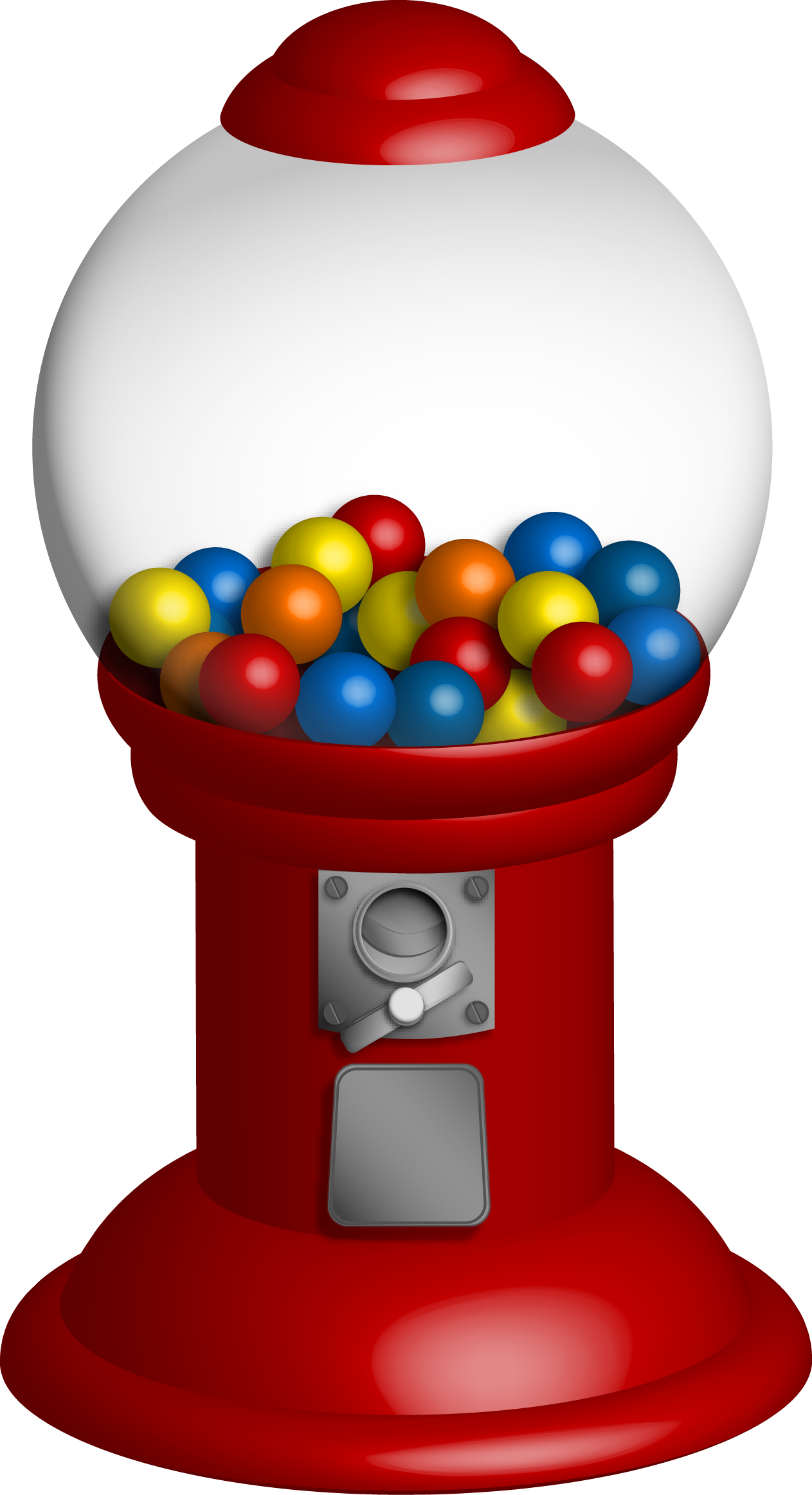 Gumball Machine Clipart Png - Bubble Gum Machine Clipart Png Transparent Png (1263x2325), Png Download