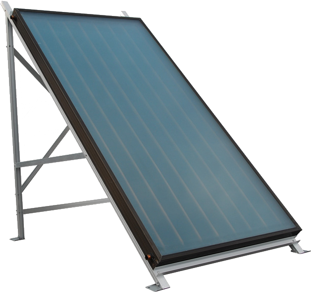 The Different Types Of Solar Thermal Panel Collectors - Flat Plate Solar Collector Clipart (650x650), Png Download