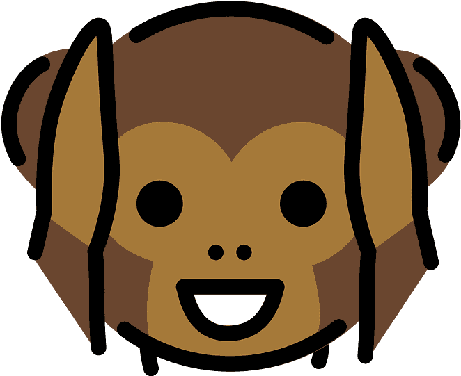 Hear No Evil Monkey Emoji Clipart - Portable Network Graphics - Png Download (800x800), Png Download