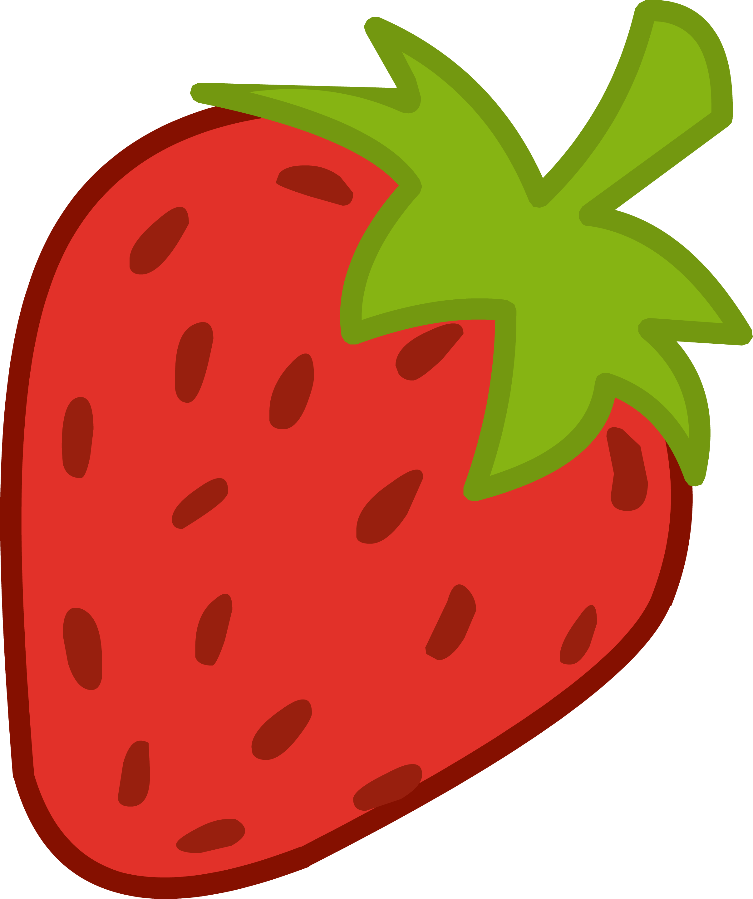 Strawberry Clipart - Transparent Background Strawberry Clipart - Png Download (800x955), Png Download