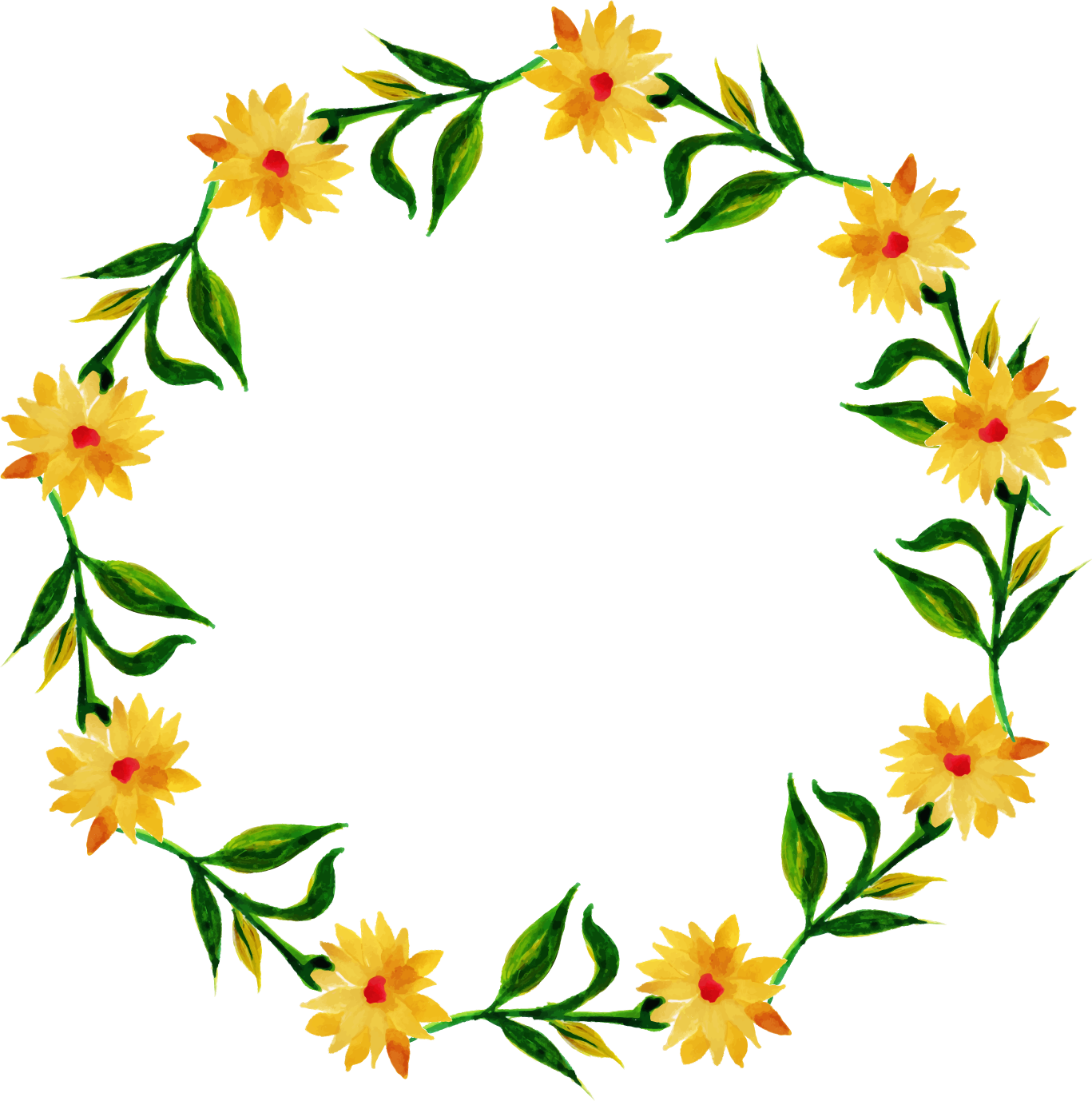 Sunflower Clipart (1367x1378), Png Download