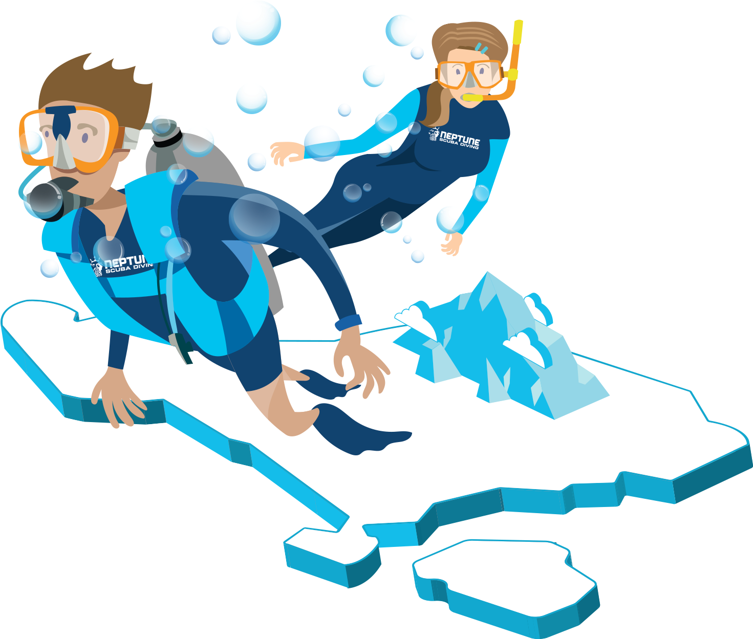 Ice Diving Clipart - Png Download (1718x1269), Png Download
