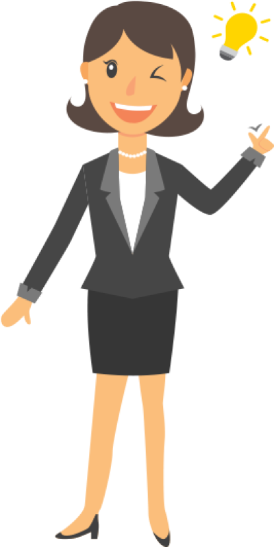 Business Woman Cartoon Png Clipart (400x797), Png Download