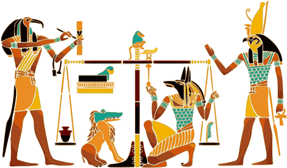Colorful Ancient Egyptian Painting - Announcement Of Death Of Mummy Clipart (600x600), Png Download