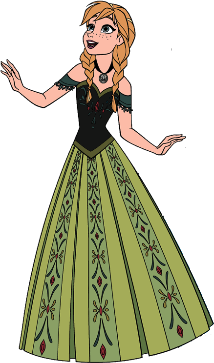 Transparent Elsa Png Transparent - Elsa And Anna Colored Clipart (438x744), Png Download