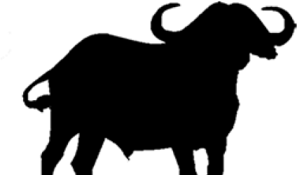 African Buffalo Silhouette Clipart (640x480), Png Download