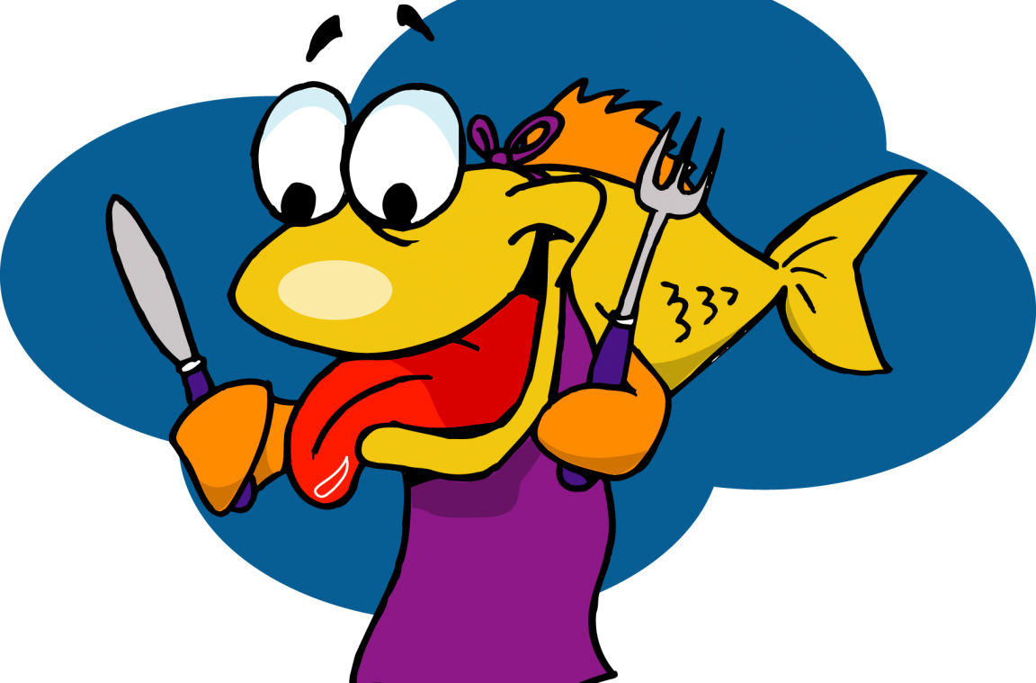 Fried Fish Clipart Graphic Transparent Stock All You - Fish Holding Knife And Fork - Png Download (1152x759), Png Download