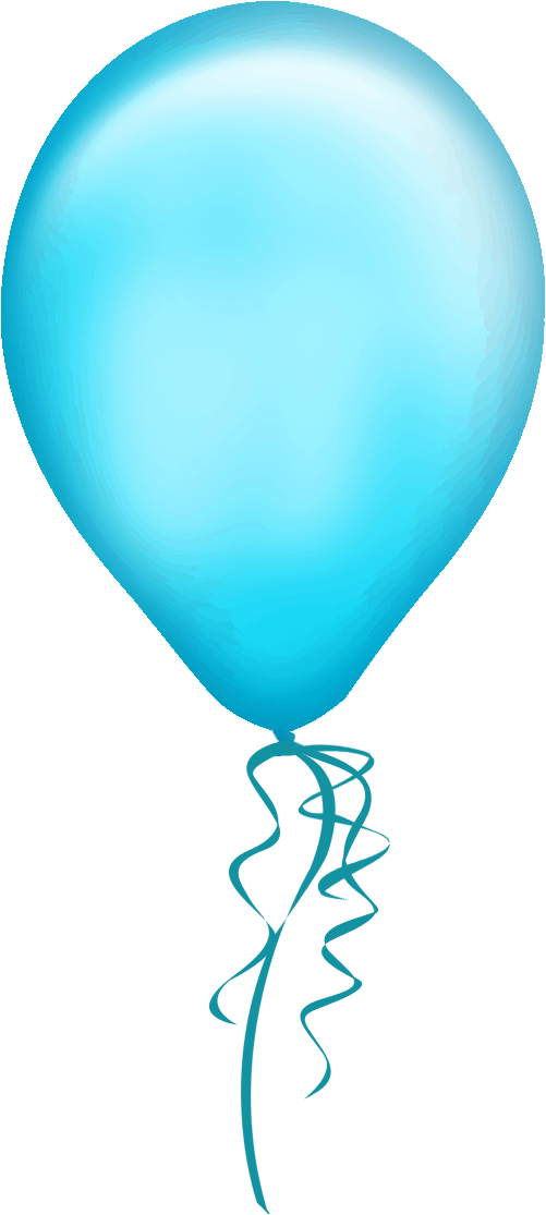 Light Blue Balloon Transparent Background Clipart (501x1115), Png Download