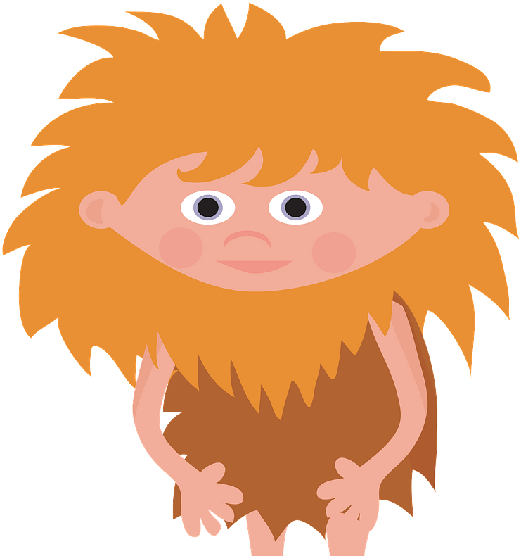 Caveman Clipart - Illustration - Png Download (743x800), Png Download