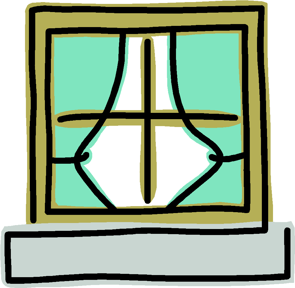 Objetos Del Salon De Clases La Ventana Clipart (991x968), Png Download