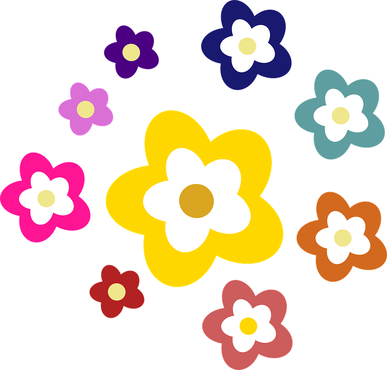 Transparent Herbs Clipart - Small Colorful Flowers Clipart - Png Download (752x720), Png Download