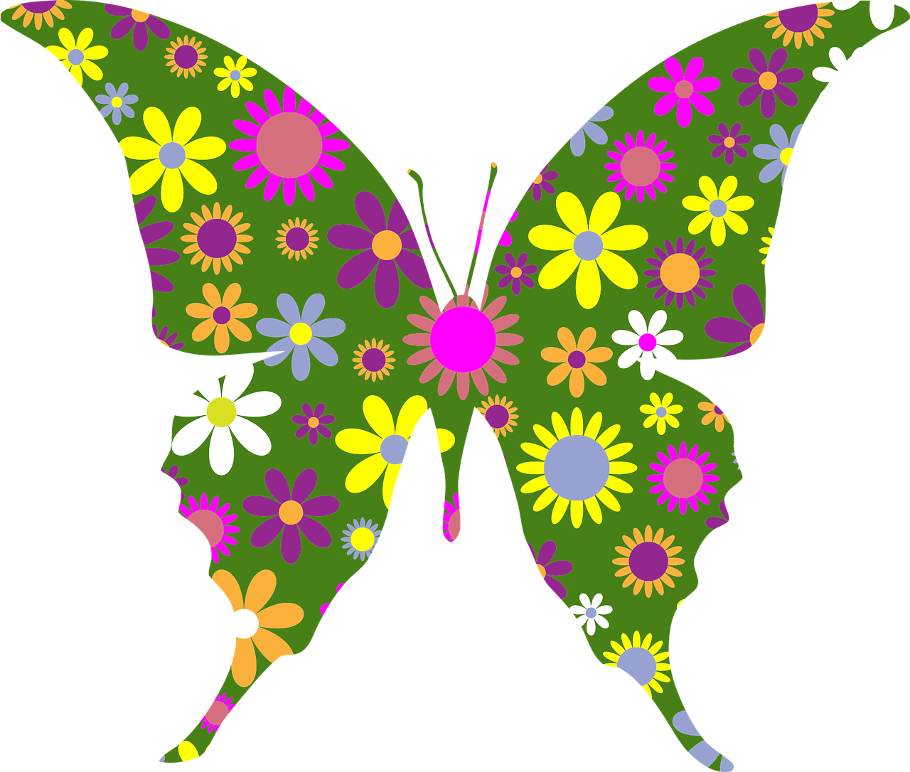 Clipart Schmetterling Kostenlos - Png Download (1280x1086), Png Download