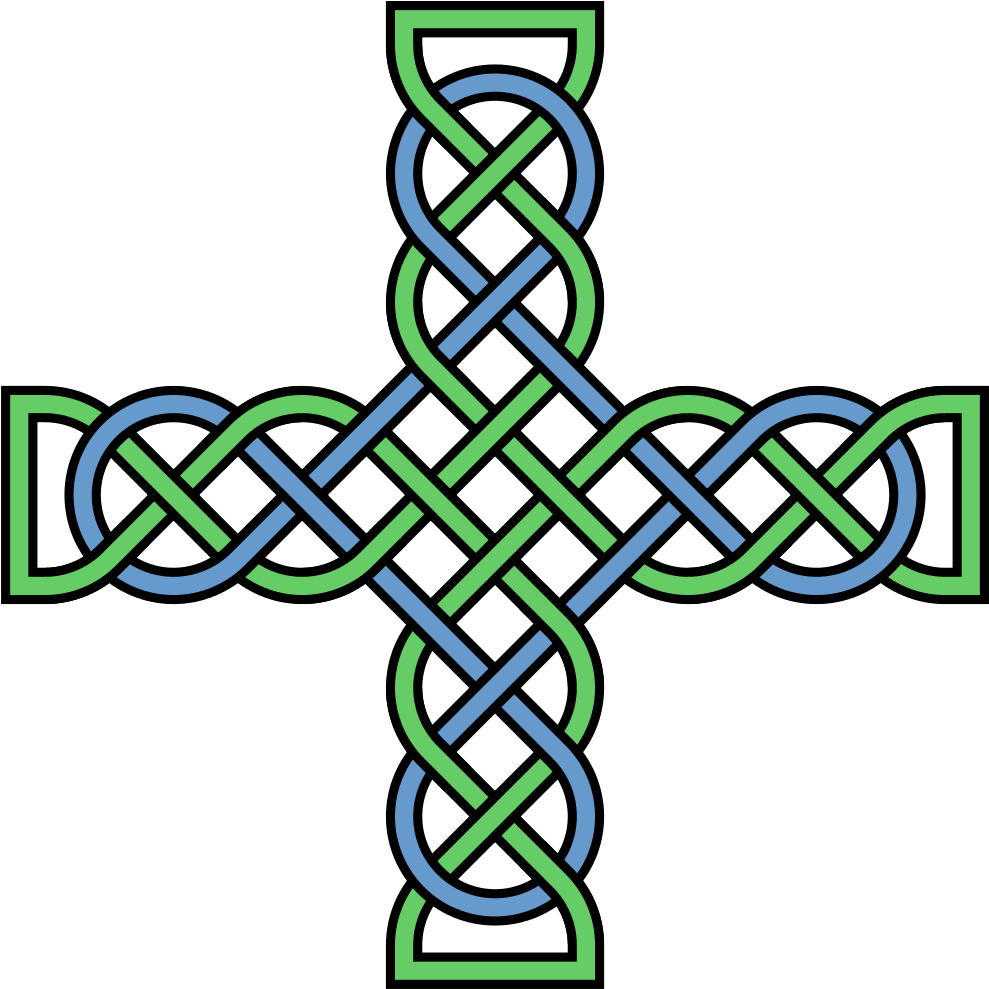 Fileknotwork Cross Multicolored - Celtic Cross Free Clip Art - Png Download (1024x1024), Png Download