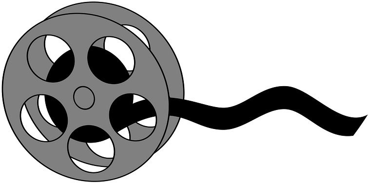 Reel Of Film Clipart - Cartoon Film Reel - Png Download (800x397), Png Download