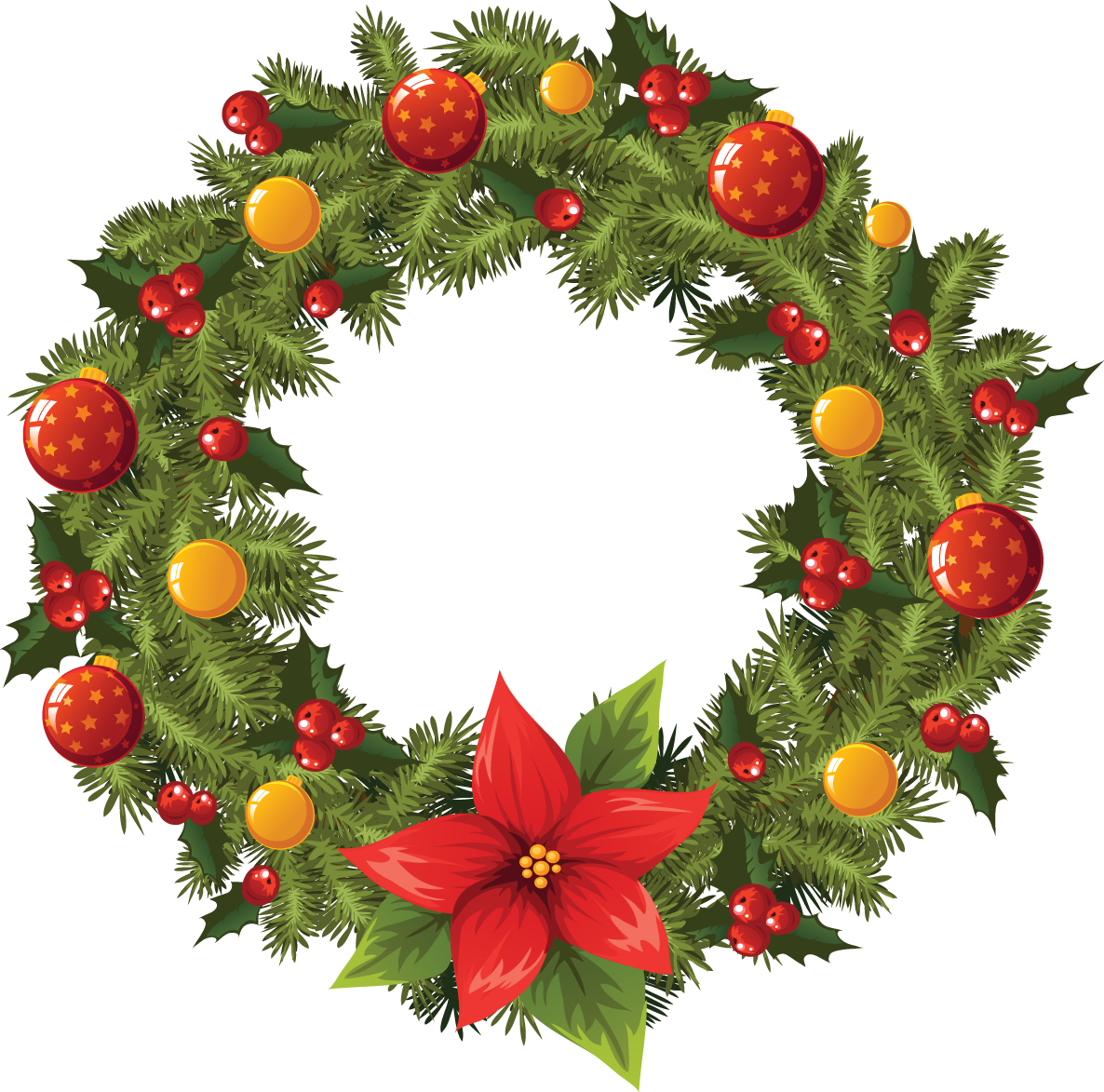 María José Argüeso - Vector Christmas Wreath Clipart - Png Download (707x699), Png Download