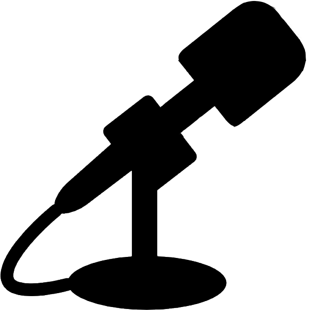 Transparent Microphone Icon Png - Microphone Silhouette Transparent Png Clipart (625x625), Png Download