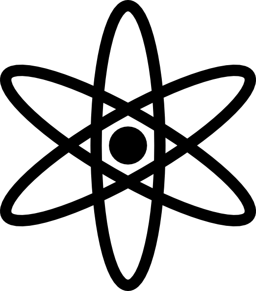 Free Atom Clipart Black And White, Download Free Clip - Clip Art Atom Transparent Background - Png Download (522x594), Png Download