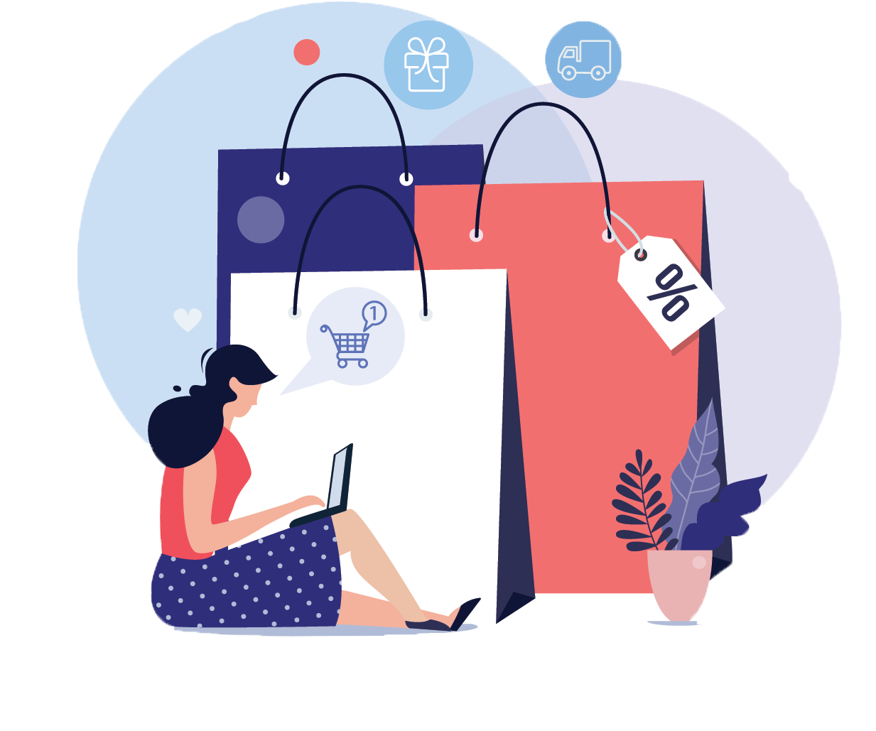 Add Online Shopping Banner Clipart (1283x1197), Png Download