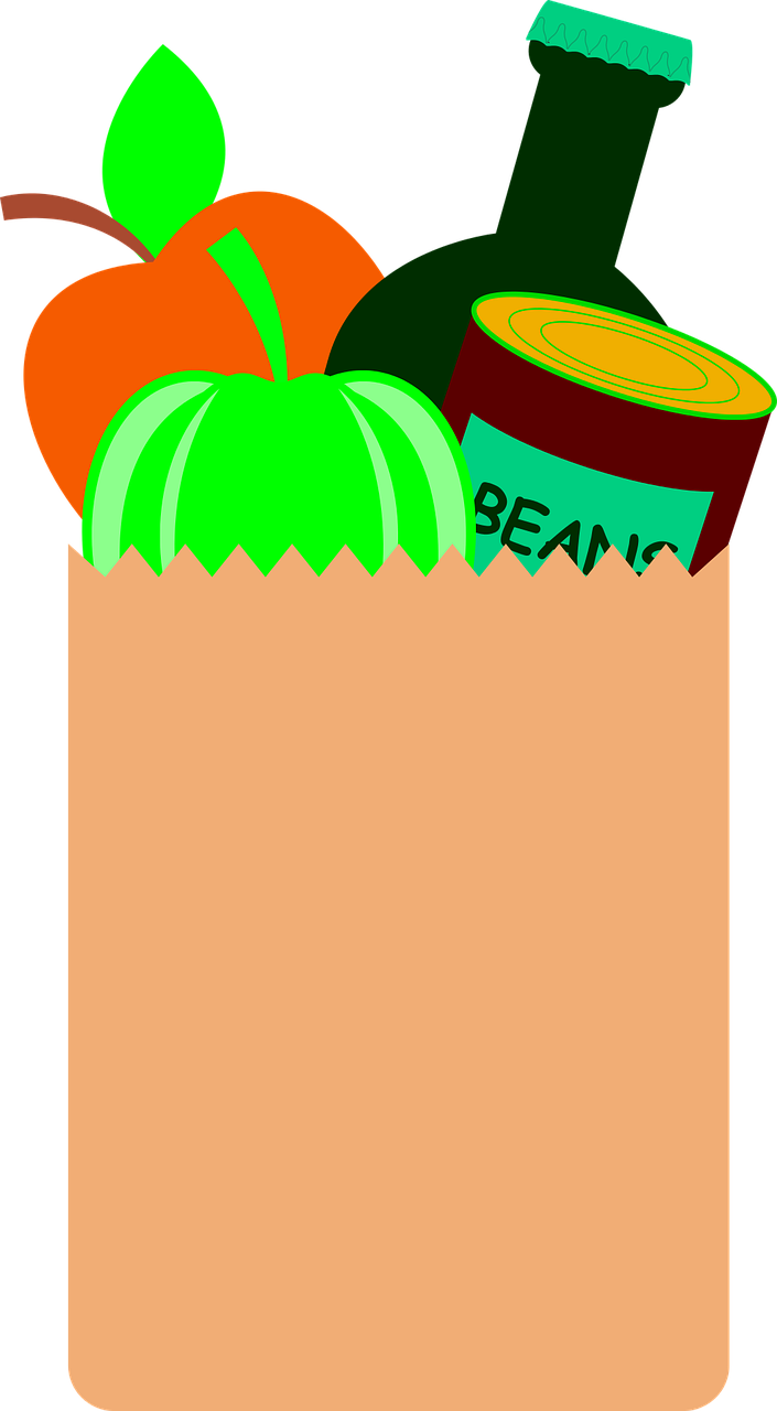 Grocery Bag Clipart Png Transparent Png (705x1280), Png Download