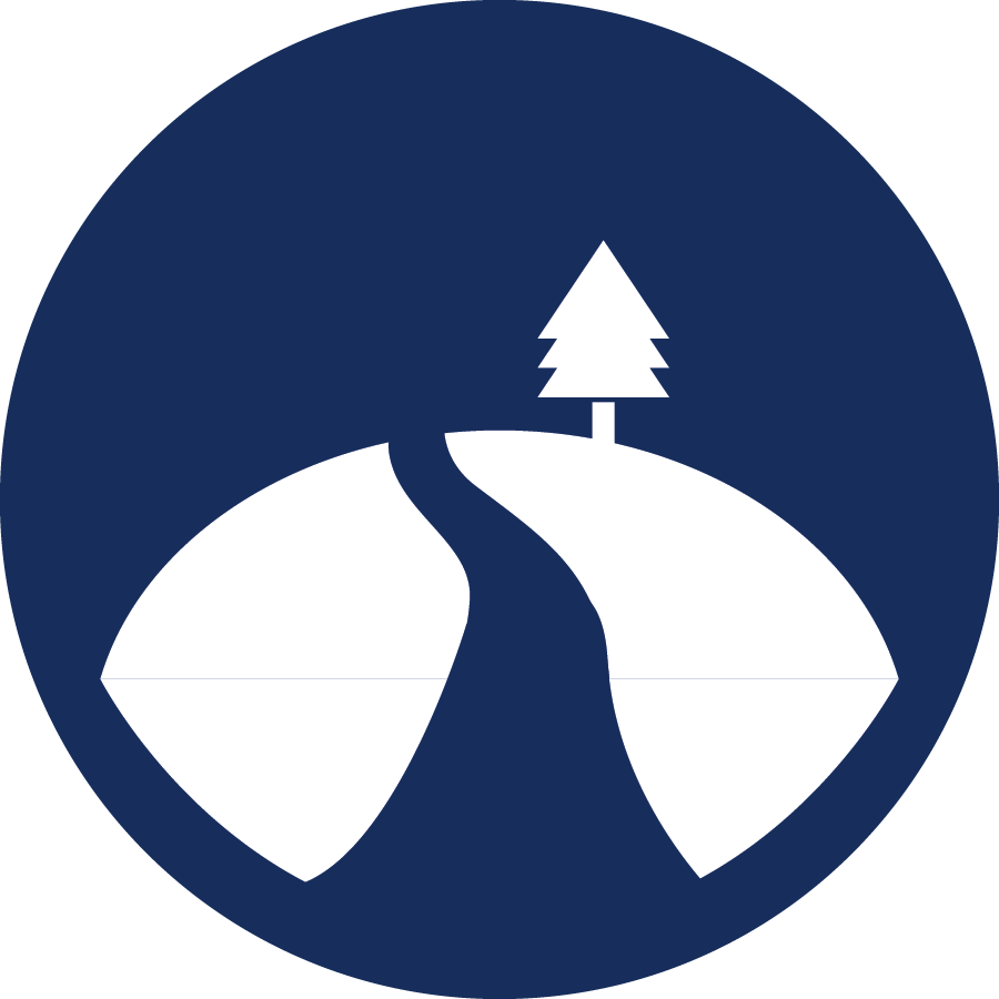 Tree And Road - Circle Clipart (900x900), Png Download