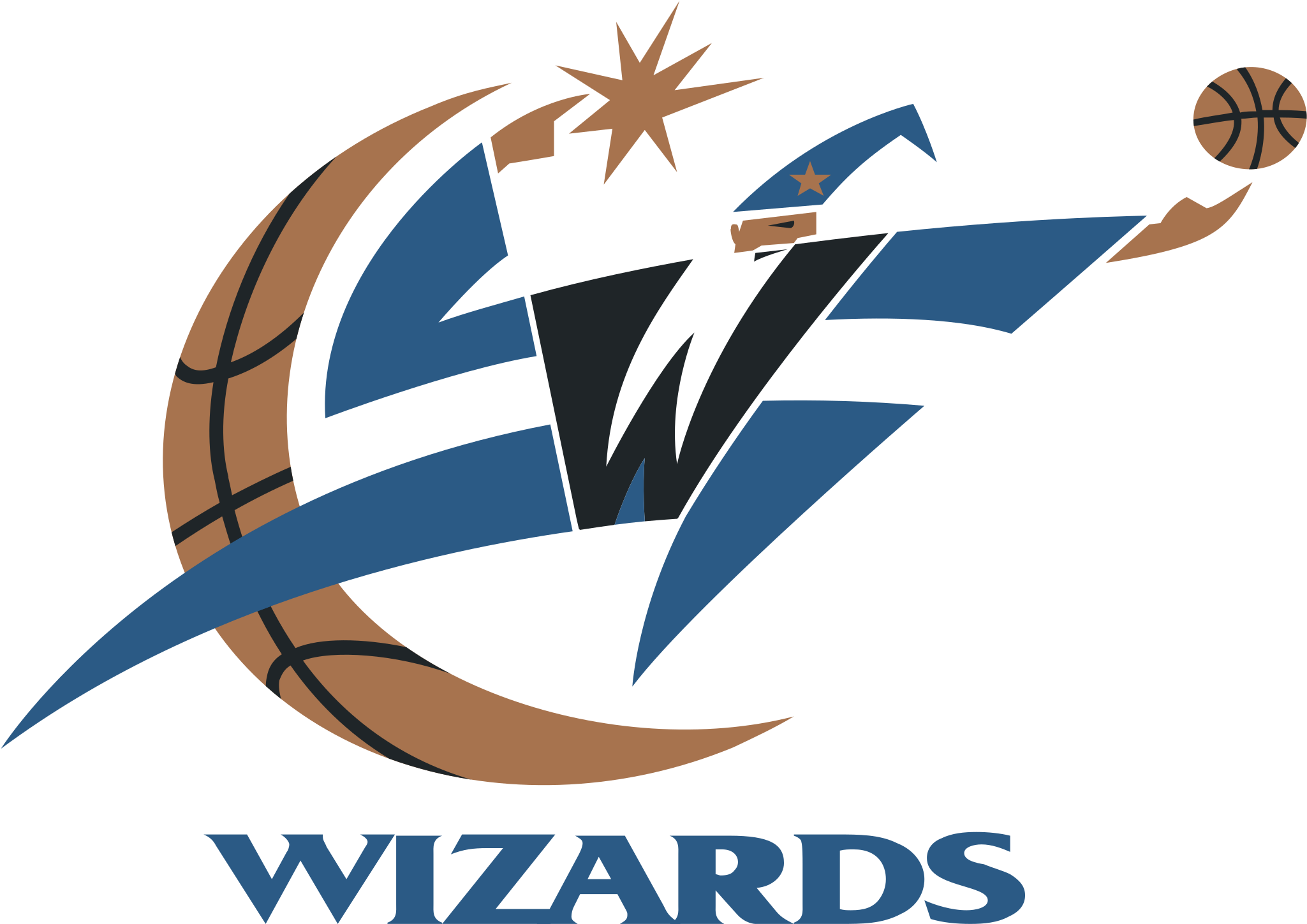 Washington Wizards Original Logo Png Download - Washington Wizards Original Logo Clipart (2049x1449), Png Download