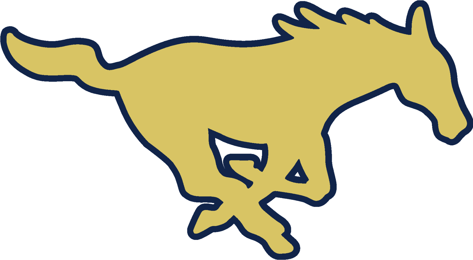 School Logo - Fountain Central Mustangs Clipart (1600x950), Png Download