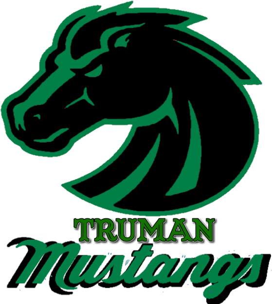 Truman High School Mustangs Clipart (597x630), Png Download