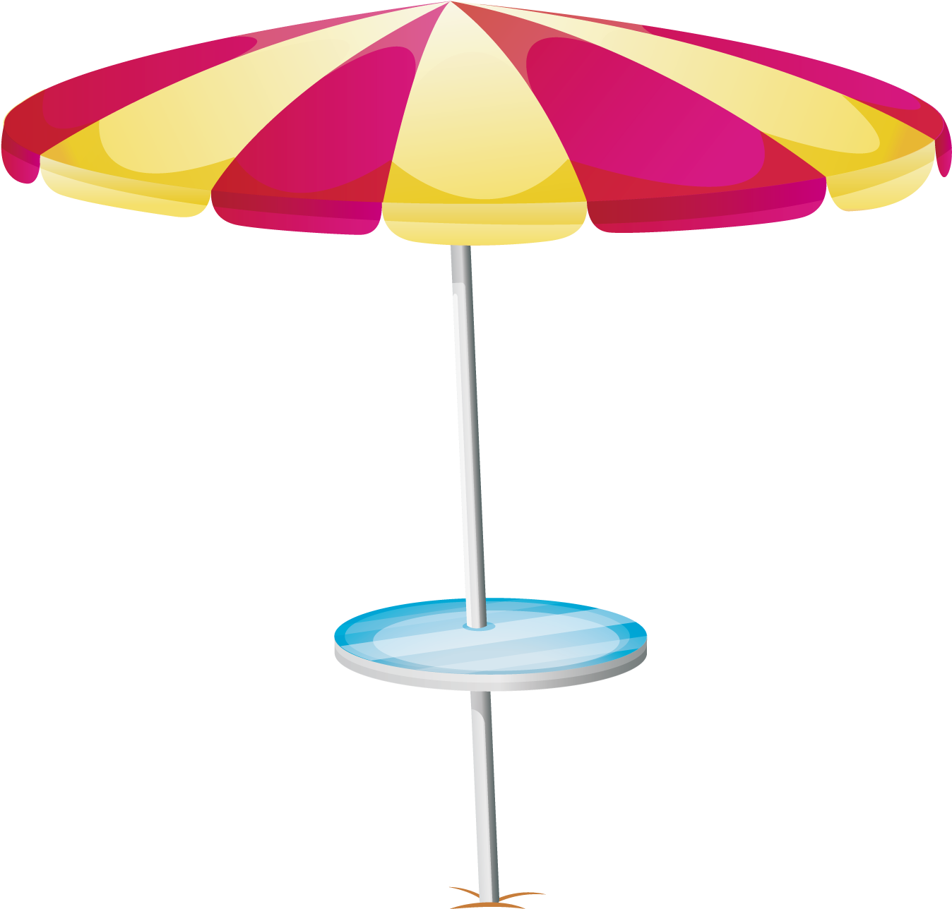 Beach Umbella Vector Png Clipart (1500x1500), Png Download