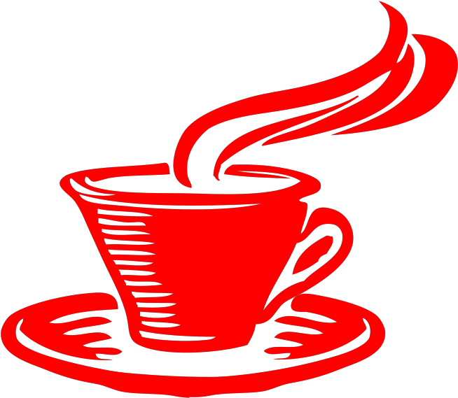Star Coffee Svg Clip Arts - Red Coffee Cup Clipart - Png Download (1024x1024), Png Download